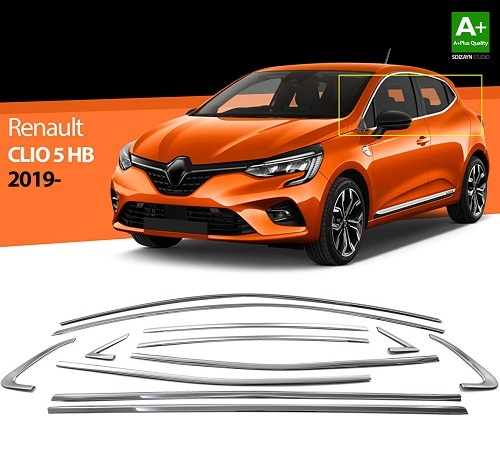 Baguette de Vitre Inox (Chrome) Sur Renault Clio 5