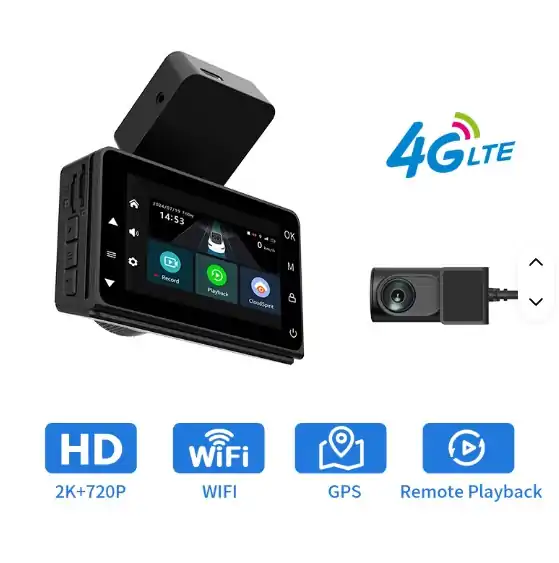 Dashcam 4G double objectif 2K