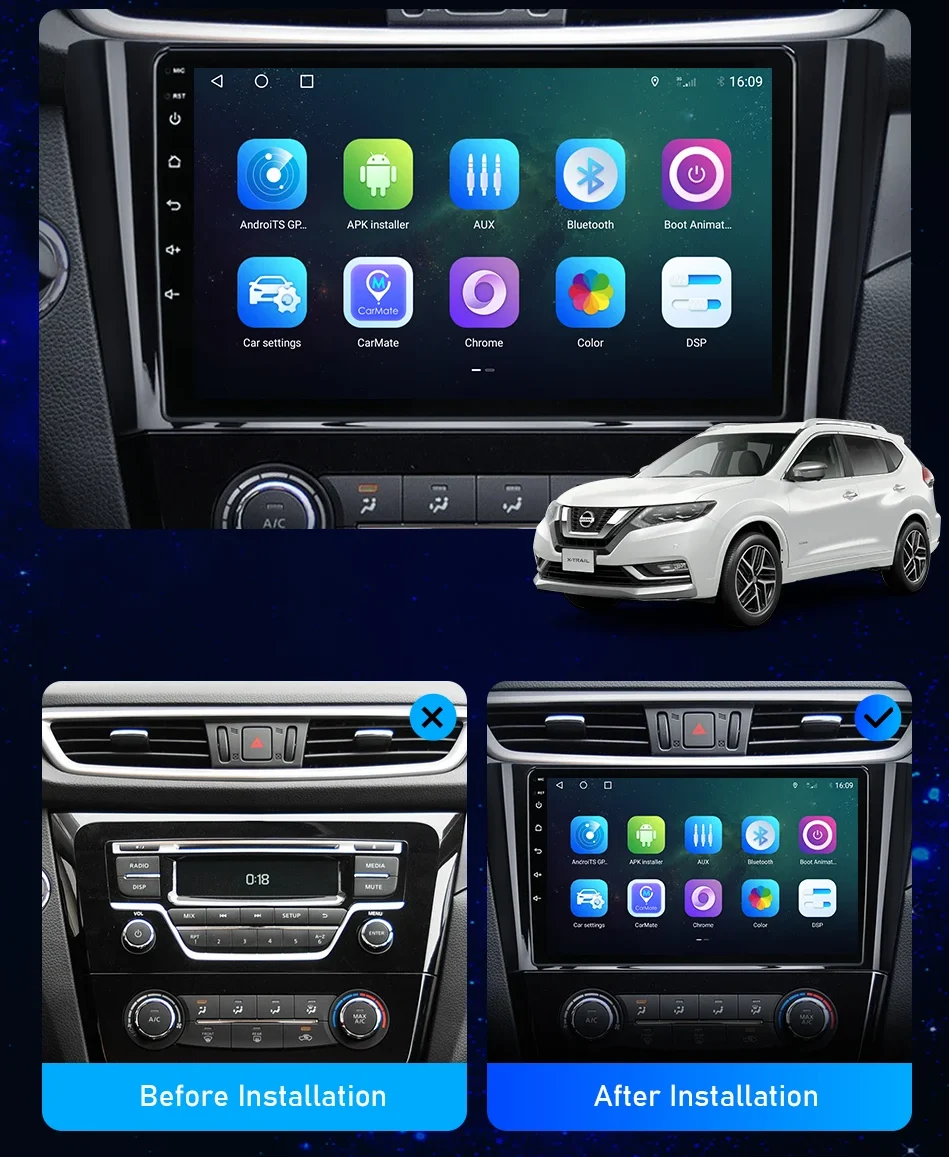 Post android Nissan Qashqai 2013-2022