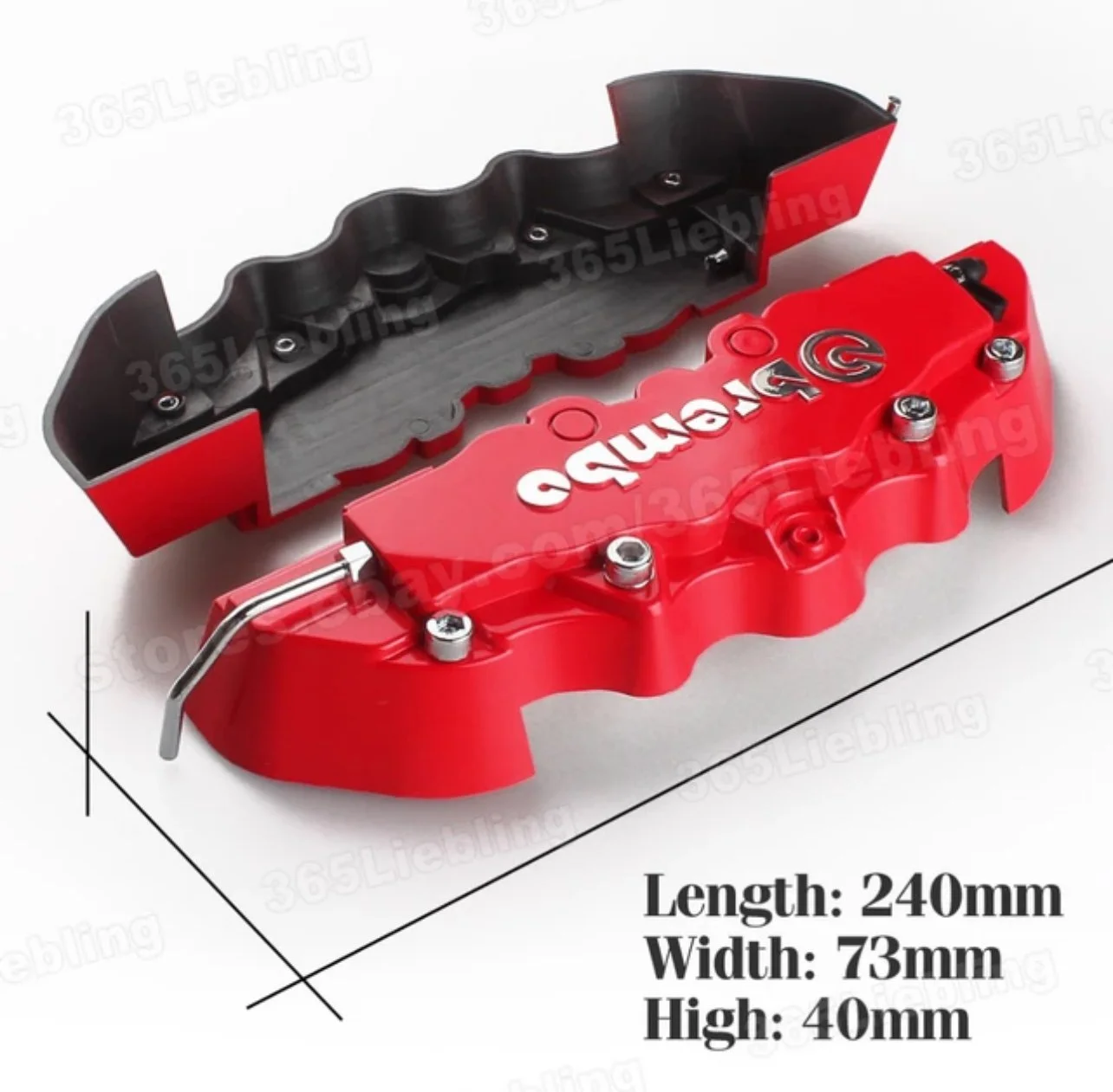 2 x FAUX CACHE ETRIER BREMBO ROUGE POUR LES ROUES ARRIERE