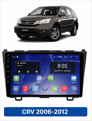 Poste Radio Android sur mesure pour Honda CR-V (2006-2012)