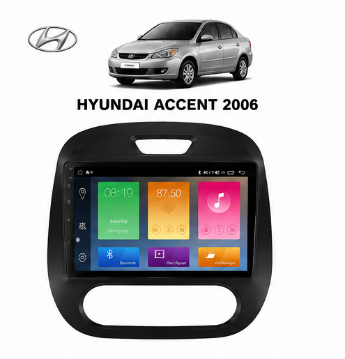 Poste Radio Android sur mesure pour Hyundai Accent (2006+)