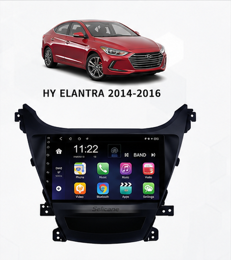Poste Radio Android sur mesure pour Hyundai Elantra (2014-2016)