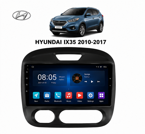 Poste Radio Android sur mesure pour Hyundai ix35 (2010-2017)