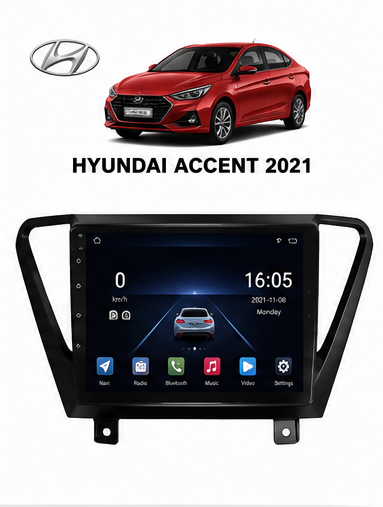 Poste Radio Android sur mesure pour Hyundai Accent (2021+)