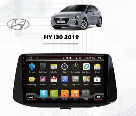 Poste Radio Android Tesla sur mesure pour Hyundai i30 (2019+)