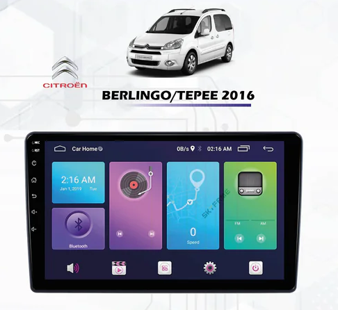 Poste Radio Android sur mesure pour Citroën Berlingo / Peugeot Partner Tepee (2016+)