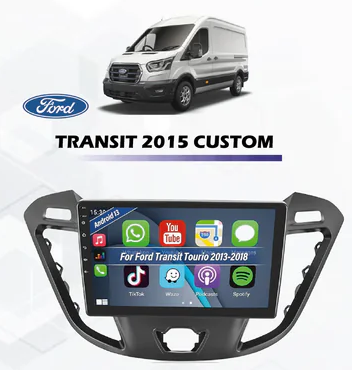 Poste Radio Android sur mesure pour Ford Transit Custom (2015+)