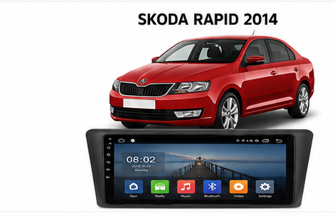 Poste Radio Android sur mesure pour Skoda Rapid (2014+)