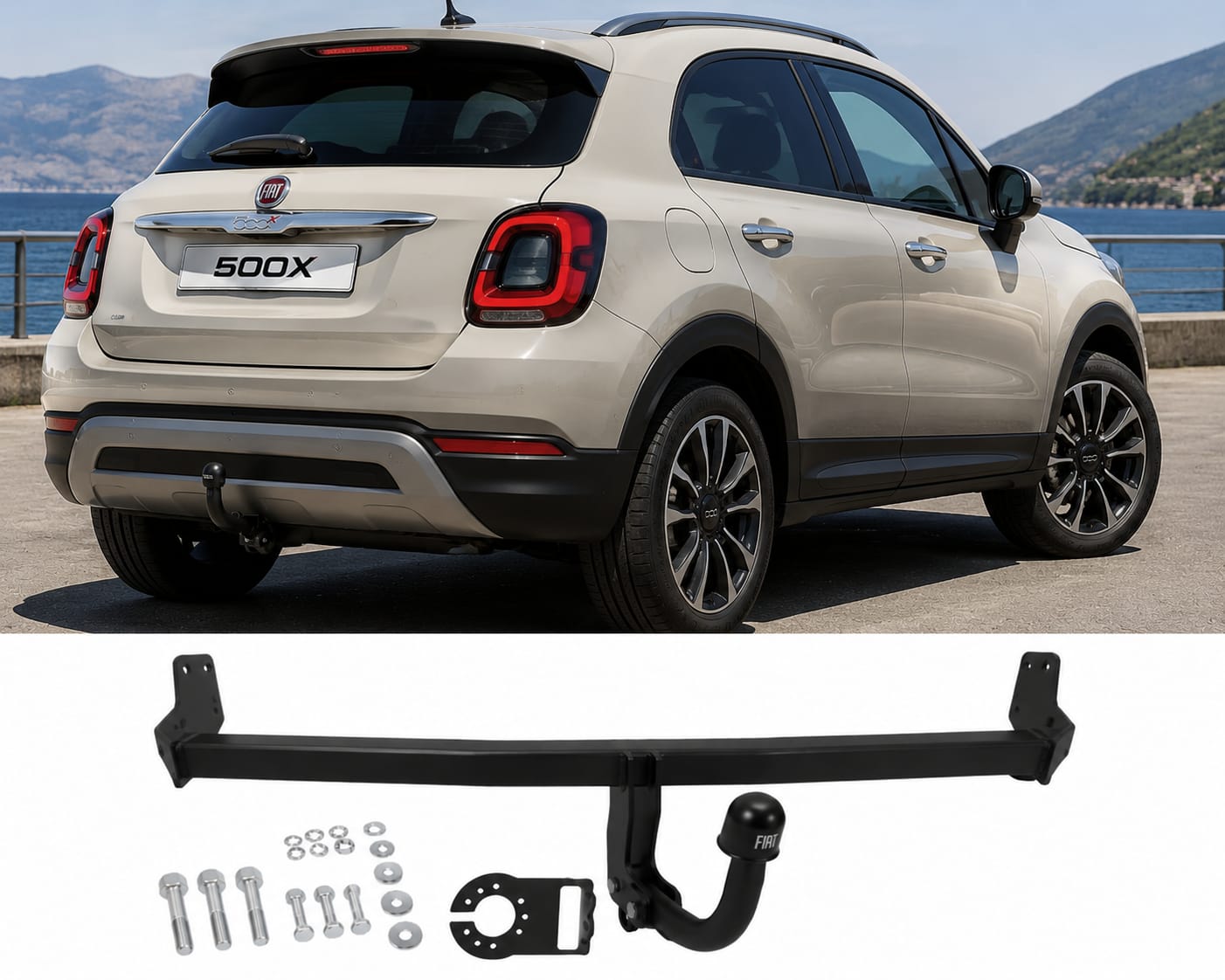 Attelage de remorque fixe pour Fiat 500X 2016+