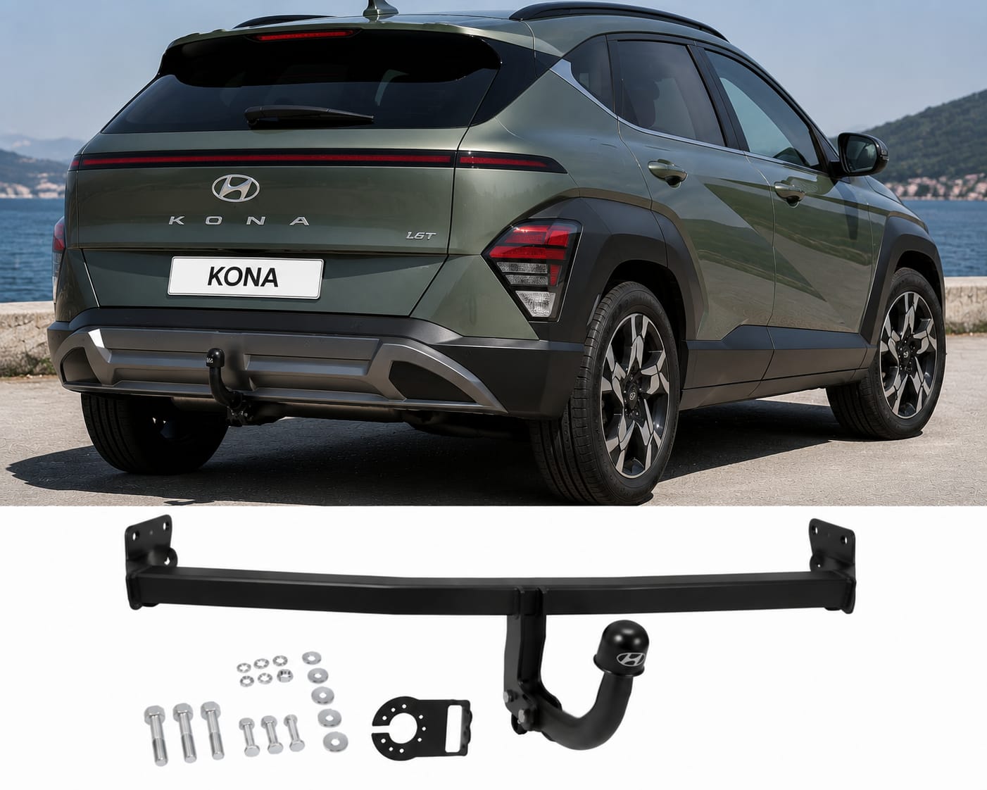 Attelage de remorque fixe pour Hyundai Kona 2024+