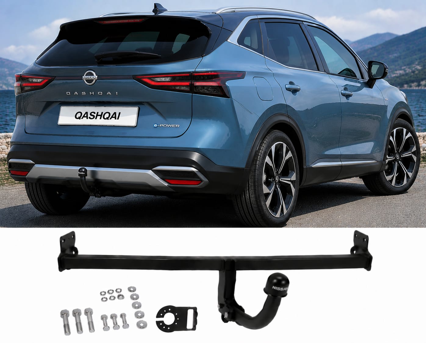 Attelage de remorque fixe pour Nissan Qashqai 2021+