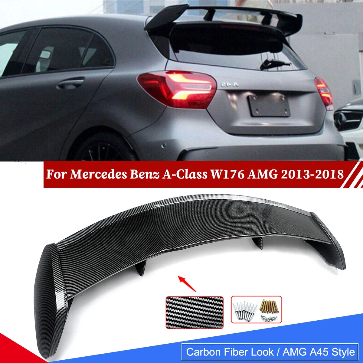Becquet Mercedes Classe A W176 W177 Noir Brillant – Style AMG